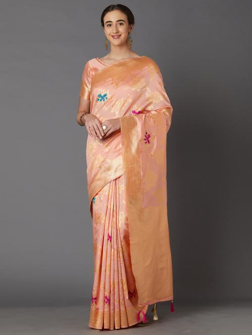 women's banarasi saree - 17515369 - Very Small Image - 1