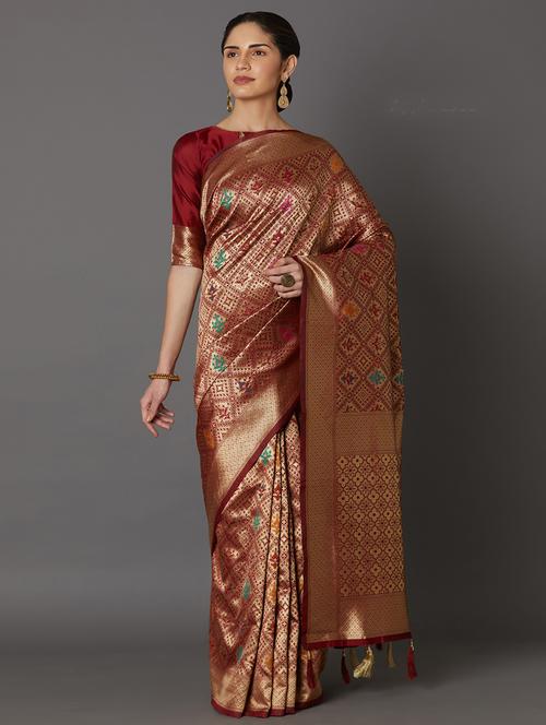 jacquard kanjivaram saree - 17515370 - Very Small Image - 1