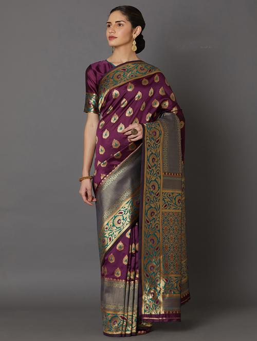 jacquard kanjivaram saree - 17515374 - Very Small Image - 1