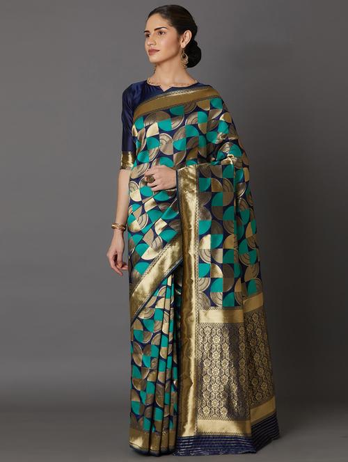 jacquard kanjivaram saree - 17515386 - Very Small Image - 1