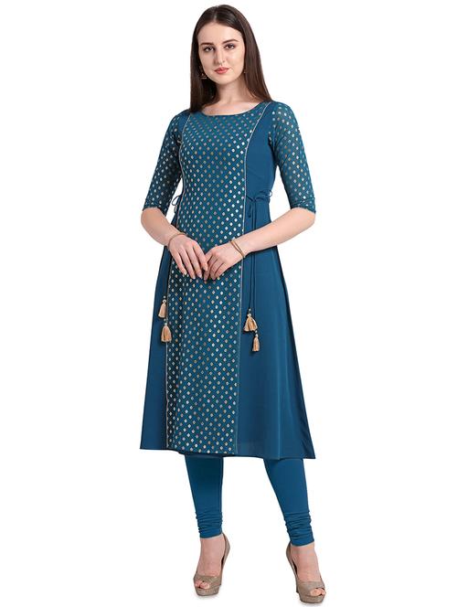 printed a-line kurti - 17515857 - Very Small Image - 1