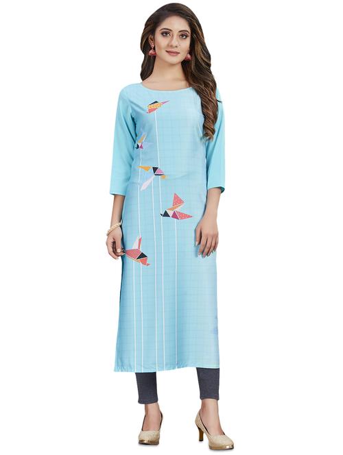 printed a-line kurti - 17515874 - Very Small Image - 1