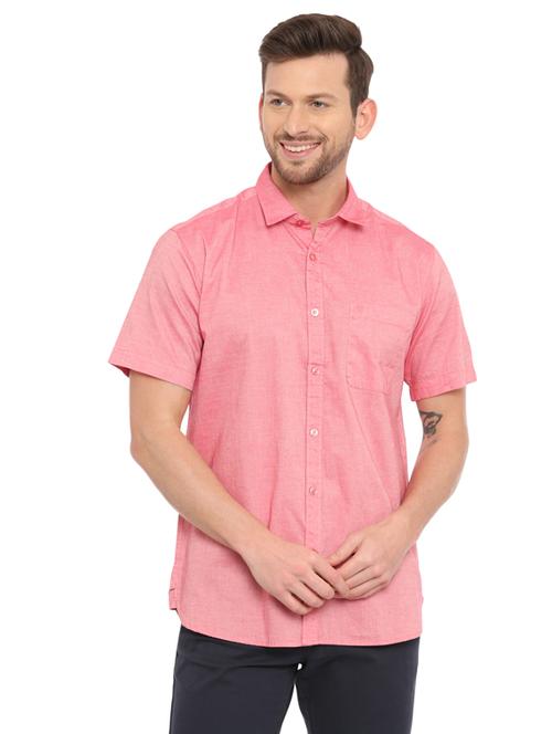 pink solid casual shirt - 17516380 - Very Small Image - 1