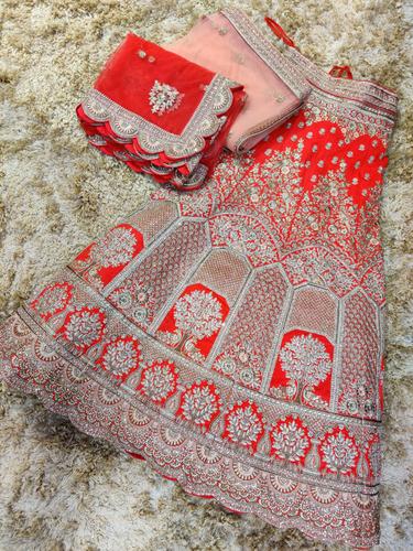 bridal lehenga with two dupatta - 17517829 - Very Small Image - 1
