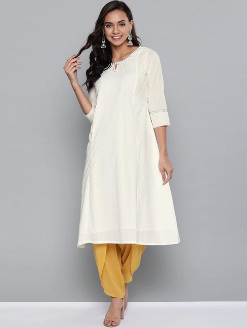 solid a-line kurta - 17518037 - Very Small Image - 1