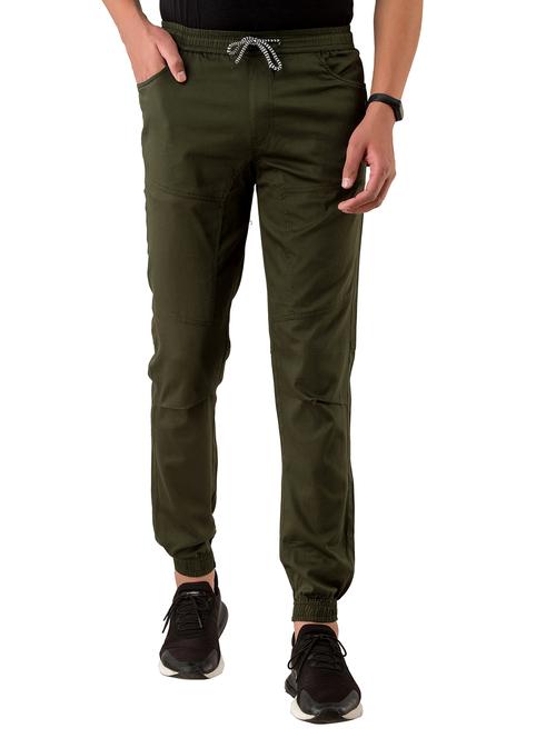 olive green solid jogger - 17518222 - Very Small Image - 1