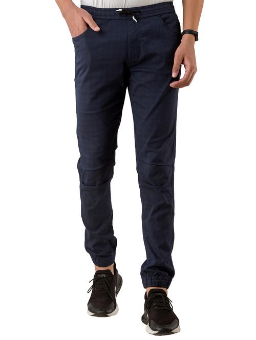 navy blue printed jogger - 17518238 - Very Small Image - 1