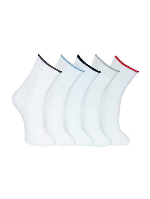 white cotton above ankle length sock - 17519545 - Very Small Image - 1