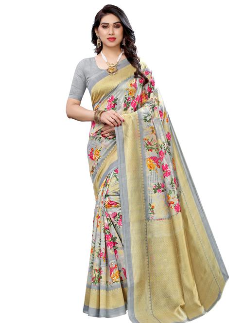 floral bhagalpuri saree - 17519597 - Very Small Image - 1
