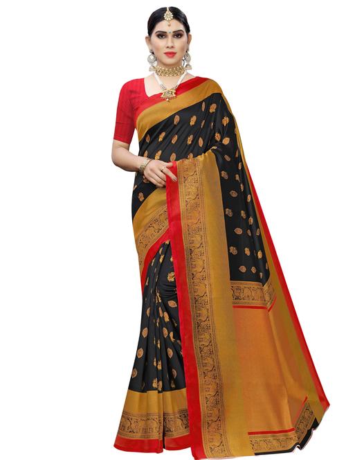 printed bhagalpuri saree with blouse - 17519612 - Very Small Image - 1