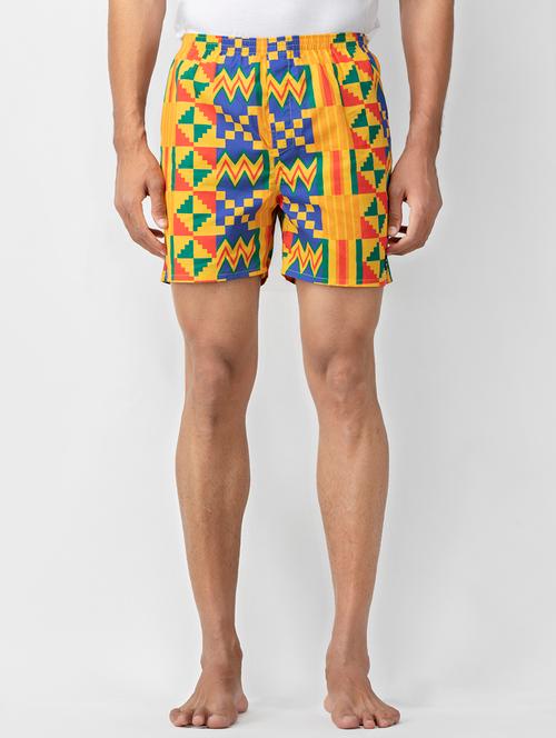 yellow printed boxer - 17520565 - Very Small Image - 1