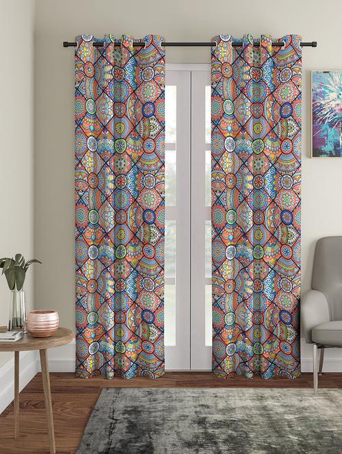 cortina digital print polyester pack of 2 curtain - 17520853 - Very Small Image - 1