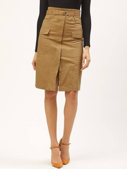high rise solid a-line skirt - 17521107 - Very Small Image - 1