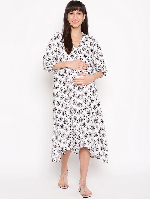 printed maternity dress - 17521937 - Very Small Image - 1