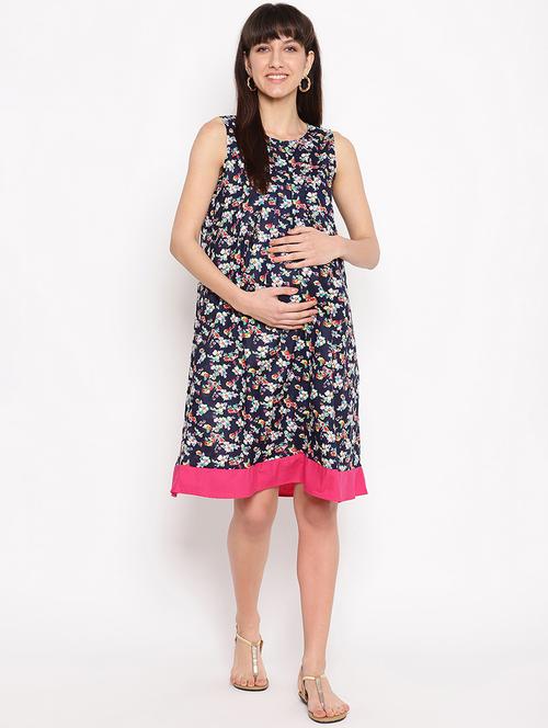 floral maternity wear dress - 17521958 - Very Small Image - 1