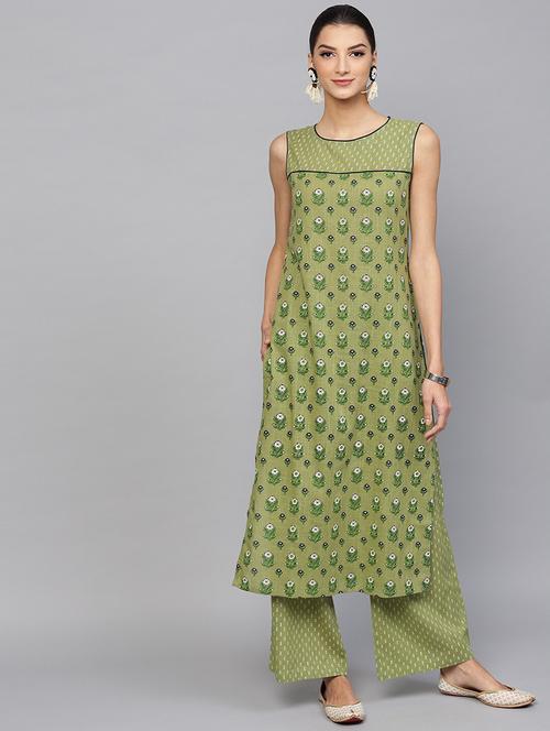 floral kurta palazzo set - 17522460 - Very Small Image - 1