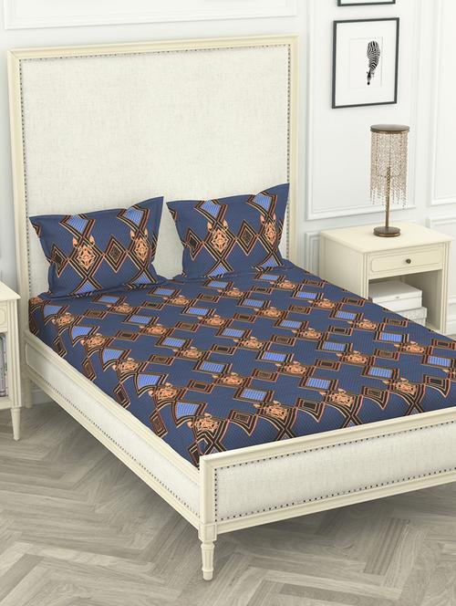 bianca 130gsm super-peached king-size double bedsheet with 2 pillow cover - deep colors & soft-finish fabric -3pc set- - 17522769 - Very Small Image - 1