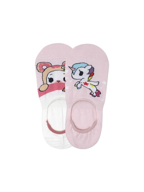 women pack of 2 printed no show socks - 17523203 - Very Small Image - 1