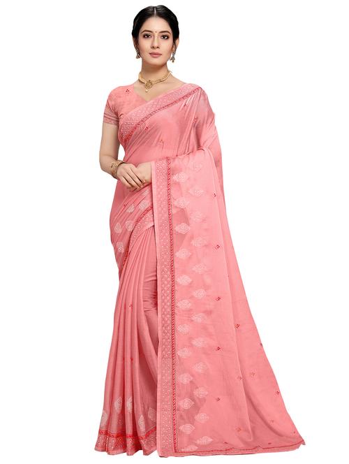 zari embroidered saree - 17523208 - Very Small Image - 1