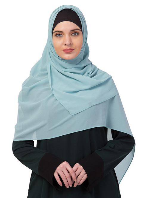 green chiffon stole - 17523342 - Very Small Image - 1