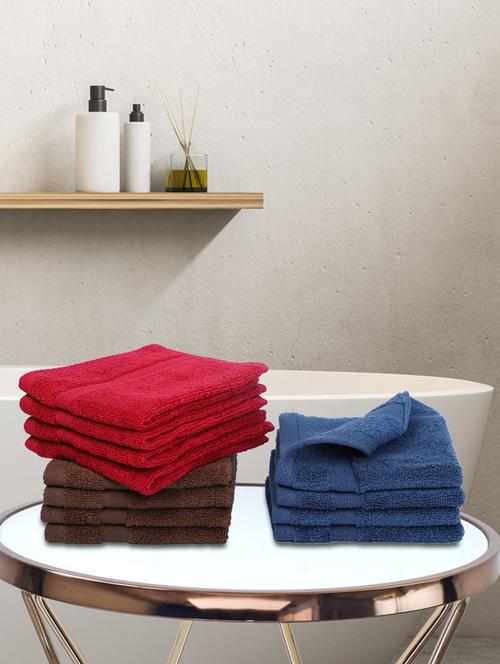 bianca zero-twist 100% cotton ultra-fluffy towels -12pc face towel (paradiso) solid-multi - 17524360 - Very Small Image - 1