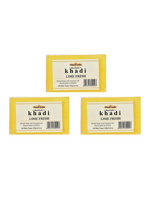 khadi india bestlyfe lime fresh soap 125x3 g - 17524657 - Very Small Image - 1
