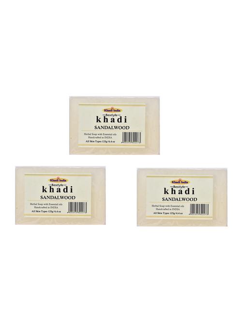 khadi india bestlyfe sandalwood soap 125x3 g - 17524771 - Very Small Image - 1