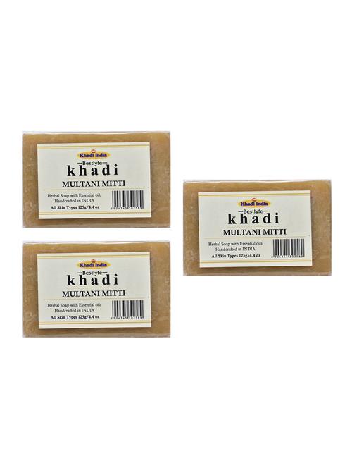 khadi india bestlyfe multani mitti soap 125x3 g - 17524787 - Very Small Image - 1