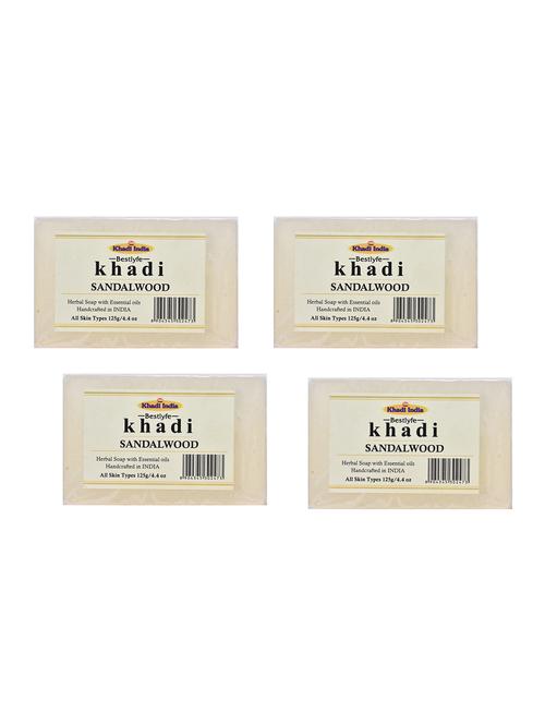 khadi india bestlyfe sandalwood soap 125x4 g - 17525093 - Very Small Image - 1