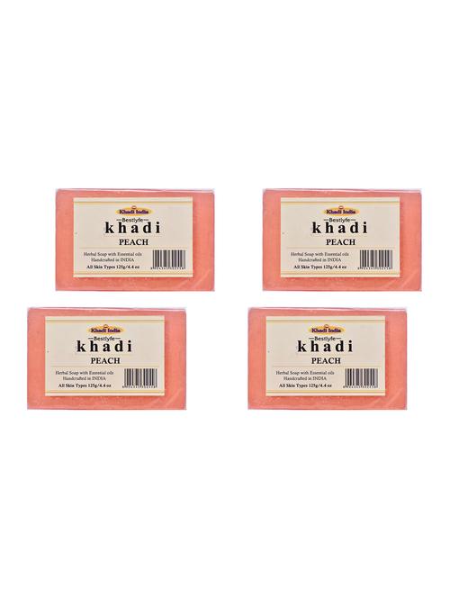 khadi india bestlyfe peach soap 125x4 g - 17525166 - Very Small Image - 1
