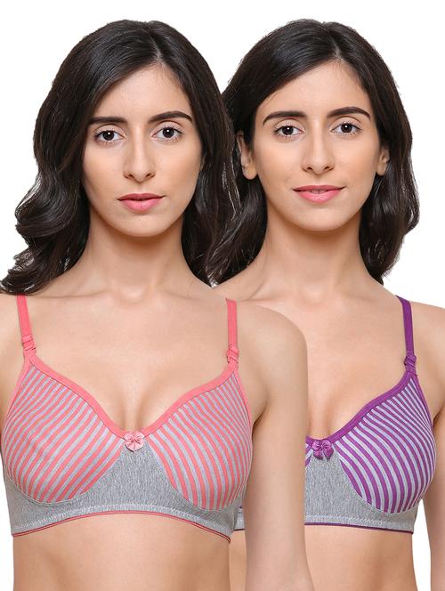 set of 2 floral patch t-shirt bra - 17526304 - Very Small Image - 1