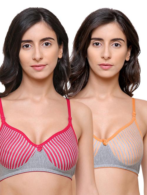 set of 2 floral patch t-shirt bra - 17526310 - Very Small Image - 1