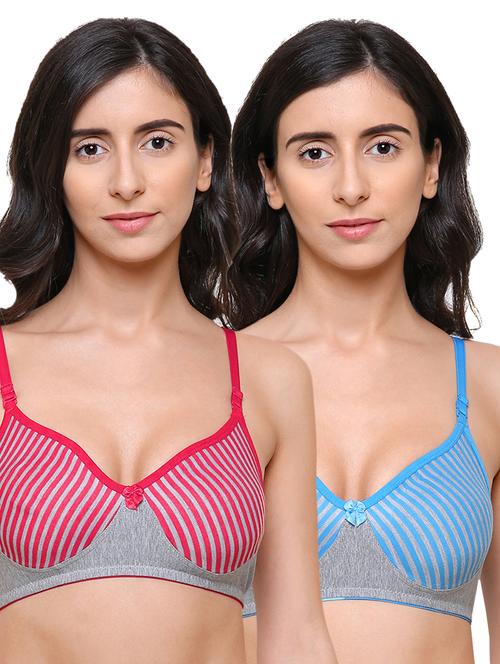 set of 2 floral patch t-shirt bra - 17526322 - Very Small Image - 1