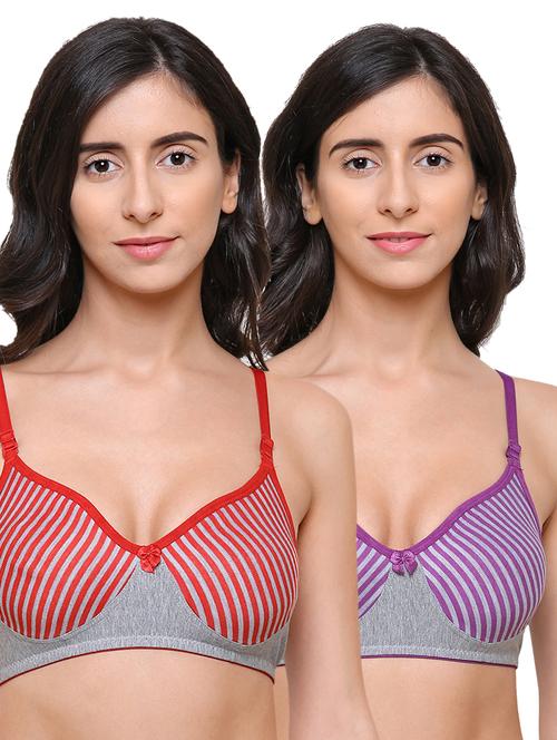 set of 2 floral patch t-shirt bra - 17526325 - Very Small Image - 1
