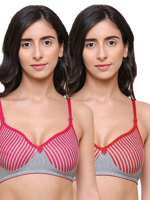 set of 2 floral patch t-shirt bra - 17526326 - Very Small Image - 1