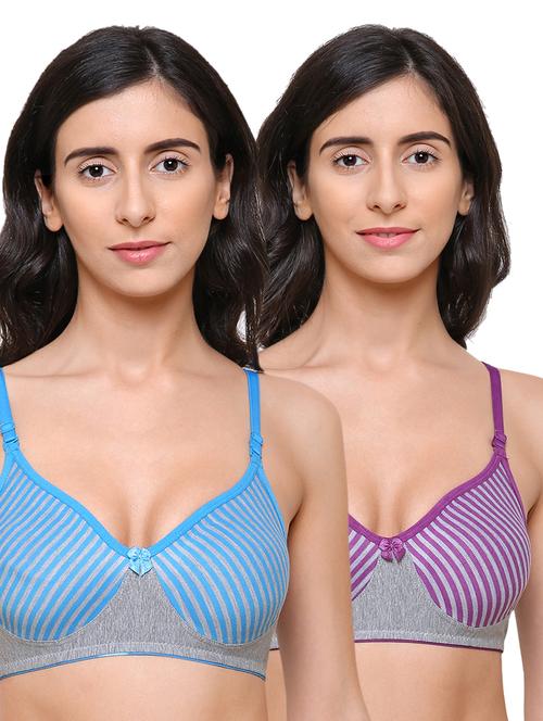 set of 2 floral patch t-shirt bra - 17526330 - Very Small Image - 1