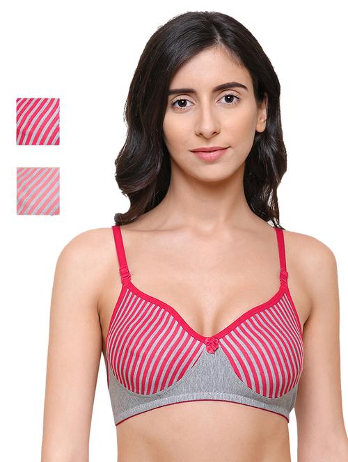 set of 2 floral patch t-shirt bra - 17526353 - Very Small Image - 1