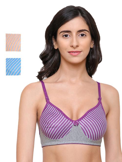 set of 3 floral patch t-shirt bra - 17526370 - Very Small Image - 1