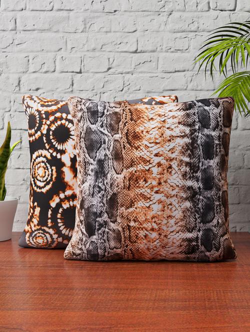 shivanaa homes sahara printed set of 2 cushion covers , 16"x16" inch - 17526586 - Very Small Image - 1