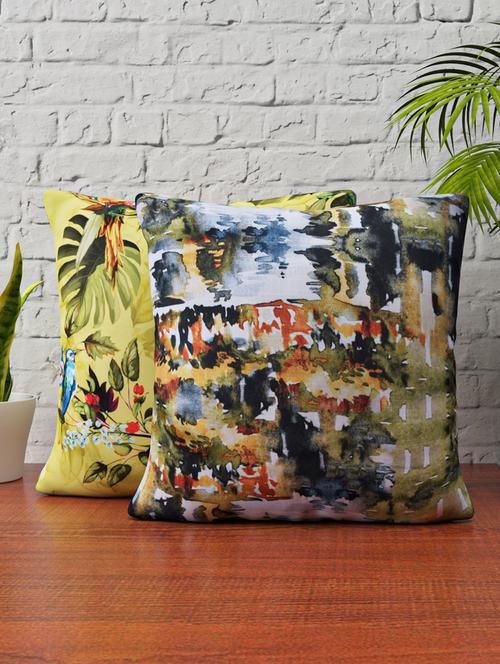 shivanaa homes spring printed set of 2 cushion covers , 16"x16" inch - 17526601 - Very Small Image - 1