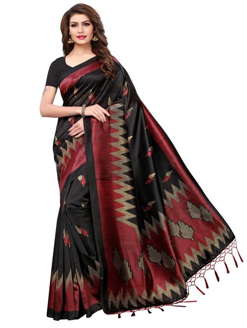chevron printed saree with blouse - 17526662 - Very Small Image - 1