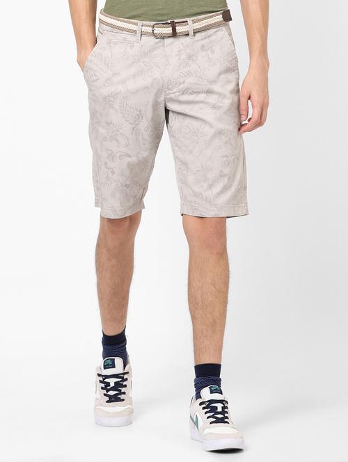 beige printed bermuda shorts - 17526721 - Very Small Image - 1