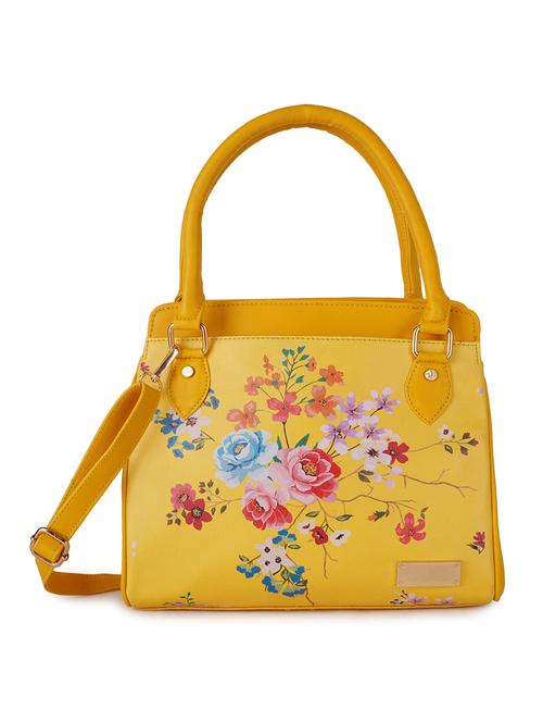 yellow leatherette (pu) handbag - 17527530 - Very Small Image - 1