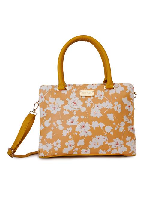 yellow leatherette (pu) handbag - 17527540 - Very Small Image - 1