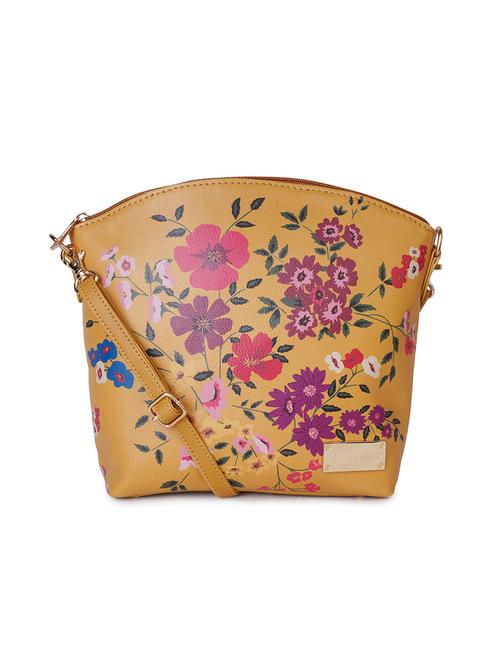 yellow leatherette (pu) sling bag - 17527573 - Very Small Image - 1