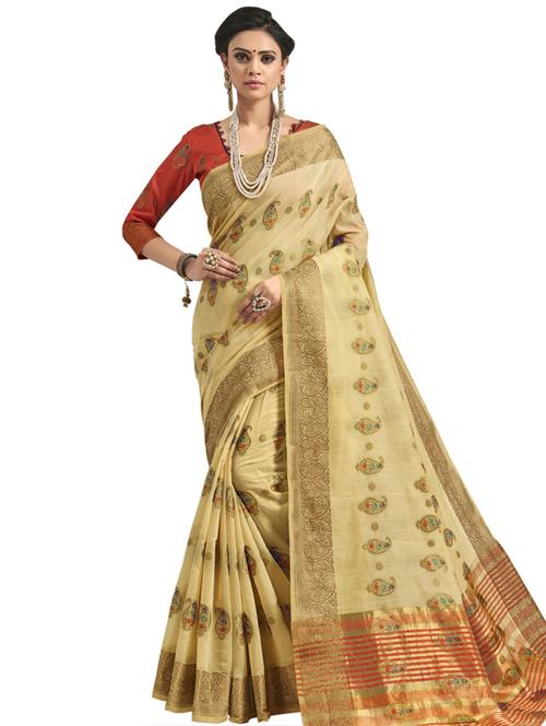 jacquard work paithani saree with blouse - 17527665 - Very Small Image - 1