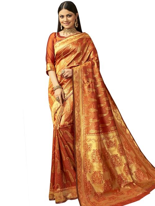 jacquard work paithani saree with blouse - 17527667 - Very Small Image - 1
