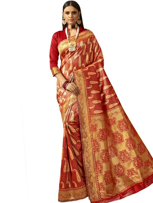 jacquard work paithani saree with blouse - 17527671 - Very Small Image - 1