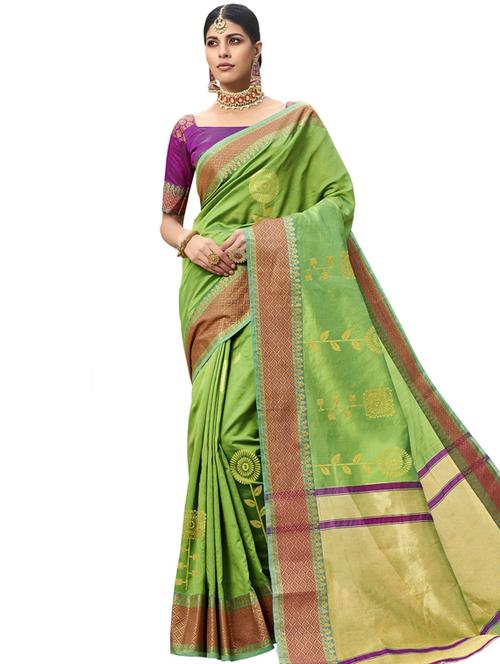 jacquard work paithani saree with blouse - 17527705 - Very Small Image - 1