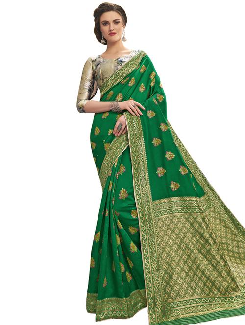 jacquard work paithani saree with blouse - 17527736 - Very Small Image - 1